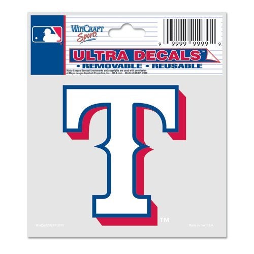 ملصق Wincraft MLB Texas Rangers 84403010 متعدد الاستخدام، 3 بوصة × 4 بوصة